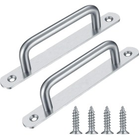 Resim Youtek Stainless Steel Kayar Kapı Tutamakları Tabanlı 160mm - Dolap, Gardrop, Dolap Ve Çekmeceler İçin Dayanıklı Tuvalet Tutamakları Gümüş 