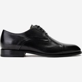 Resim Valentino Erkek Hakiki Deri Siyah Klasik Ayakkabı VLM3152 - 4 