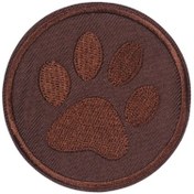 Resim Aplike Ütü İle Yapışan Koyu Kahve Pati Arma 5 cm 