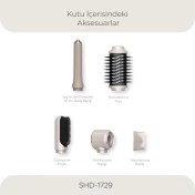 Resim Storemax Sinbo SHD-1729 Saç Şekillendirme Seti, Sinbo Pro Airwrap, 5in1 Saç Şekillendirme Seti, 