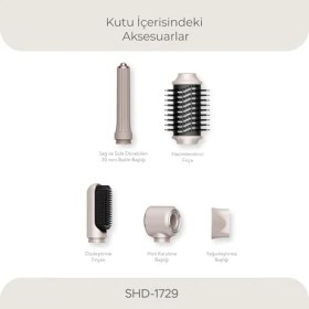 Resim Storemax Sinbo SHD-1729 Saç Şekillendirme Seti, Sinbo Pro Airwrap, 5in1 Saç Şekillendirme Seti, 