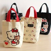 Resim Sanrio Anime Serisi Hello Kitty Desenli Ofis Çalışanı Taşınabilir Büyük Kapasiteli İzole El Çantası 