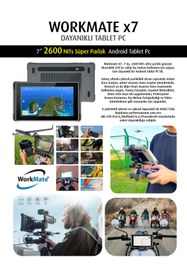 Resim WORKMATE X7 2600NITs İnanılmaz Parlak Ekranlı 7" Endüstriyel Android Tablet TELEFON ÖZELLİKLİ Pc 