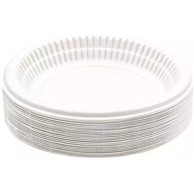 Resim Plastik Tabak 100 Adet Küçük Boy Beyaz 