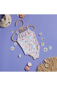 Resim Decathlon Nabaiji Bebek Mayo - Pembe / Çiçek Baskılı 