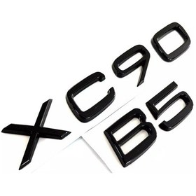 Resim Volvo Xc90 Ve V5 Piano Black Bagaj Yazısı Seti 2'li 3m 3d Abs 