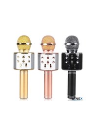 Resim Winex Usbatf Sd Kart+3.5 MM Giriş Bluetooth Karaoke Mikrofonu Gold 