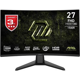 Resim MSI 27 MAG 274CF X24 1920x1080 (FHD) 16:09 CURVE 1500R RAPID VA 240Hz 0.5MS (Min.) FREESYNC PREMIUM GAMING MONITOR 
