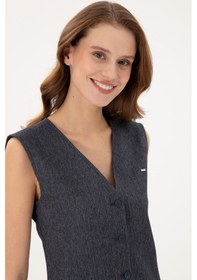 Resim U.S. Polo Assn. Kadın İndigo Yelek 50291995-VR028 