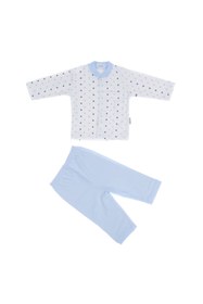 Resim Sebi Bebe Önden Açık Çıtçıtlı Bebe Pijama Takımı 