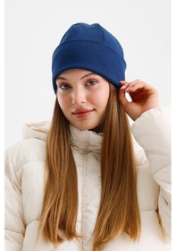 Resim Kadın Termal %100 Pamuklu Soft Bere Sultan Style Serisi 2 Farklı Görünüm Bir Arada - Standart / Açık Lacivert Açık Lacivert 