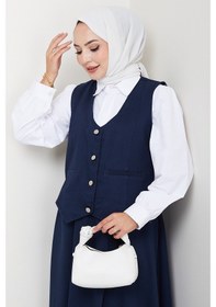 Resim Bestenur İkili Gabardin Yelek Etek Takım 1400 - Lacivert Lacivert 
