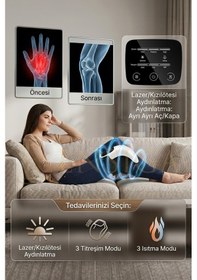 Resim Diz Omuz Eklem fizyoterapi masajı Lazer LCD ekran akıllı Reliefportable masaj 