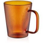 Resim Striped Borosilikat Cam Kupa Amber 400 Ml The Mia