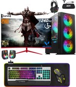 Resim Zeiron Gzx01 Ryzen 5 3600 16gb 256gb M.2 Ssd+1tb Hdd Gtx1650 24" 240hz Oyuncu Masaüstü Bilgisayar 