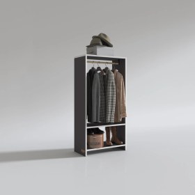 Resim Kenzlife giysi dolabı rüknettin 120*060*30 gri gardırop 