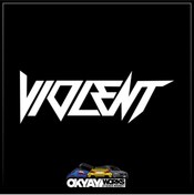 Resim OkyayWorks Violent Sticker - Beyaz 