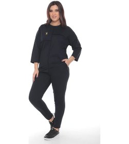 Resim Lady Majestic Cotton 1. Kalite Büyük Beden Özel Tasarım Eşofman Takımı Lacivert 