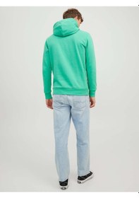 Resim Jack & Jones Kapüşonlu Yeşil Erkek Sweatshirt 12244219 001 