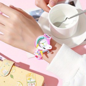 Resim Dobroa Unicorn Gökkuşağı Genç İzle Hipoalerjenik Silikon Kayış, Ekran Yok Analog Kadran ve Kuvars Hareketi ile - Sevimli Beyaz Unicorn Gökkuşağı Tasarımı, Pil Gücüyle Çalışır - Anlamlı Doğum Günü ve İlk Dönüm Noktası Hediyesi için Gençler, Genç Aksesuar Giyin | Oynak Çocuklar Tasarımı | Dayanıklı Çocuk Takıları, Noel için En İyisi 