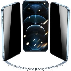 Resim HANPORIUM Apple iPhone XS Max Hayalet Ekran Koruyucu 9D Kırılmaz Cam - Gizlilik Korumalı - Ultra Darbe Emici Etkin Koruma - Ekranı Tam Kaplar 