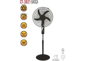 Resim Cata Datça 18" Ayaklı Vantilatör 50W 3 Kademeli Hız Ayarı Otomatik Kapanma 