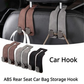 Resim Araba Kancası Araba Koltuk Arkası Yükseltme Gizli Çift Kanca ABS Arka Koltuk Araba Çanta Depolama Kancası 