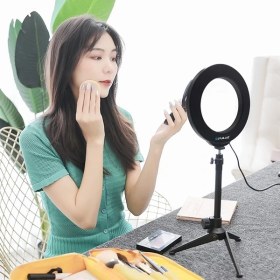 Resim Ally Puluz 6,2 cm LED Işık 16 cm Stand Youtuber Canlı Yayın Selfie Tiktok Makeup AL-32486 