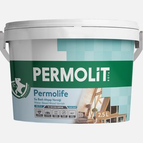 Resim Permolit 2,50 L Permolife Su Bazlı Ahşap Verniği Açık Meşe 