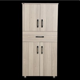 Resim Çok Amaçlı Dolap 130 Cm Hard Parlak Cordoba Suntalem 4Raf 1Çekme 