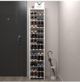 Resim Kenzlife Ayakkabılık Mısri Mat Beyaz Suntalam 183 040 20 Yirmidört Çift Ayakkabı Kapasitesi Arkalıksız Beyaz 