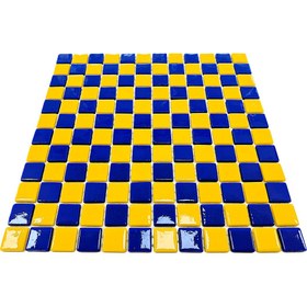 Resim MozaiKristaL Tüm Yüzeyler Için 25x25mm. Fenerbahçe 31,5x31,5cm. Cam Mozaik. (10 FİLE KARO=1M2 FİYATIDIR) 