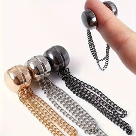 Resim 1/3 adet Ayarlanabilir Tokalı, Etek Kilit Düğmeli, Manyetik Anne Klipsli Kısaltma T-Shirt Bel Kemeri 