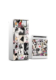 Resim Buzdolabı Ve Bulaşık Makinası Beyaz Eşya Sticker Kaplama Popart 
