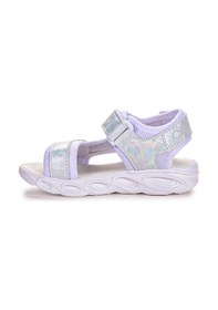 Resim Kiko Kids 133 Hologram Işıklı Kız Çocuk Cırtlı Sandalet Ayakkabı Beyaz 001 