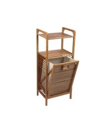 Resim Panalı Ahşap Çamaşır Sepeti Raflı Demonte Diğer 