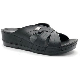 Resim Aryan 37-953 D.r Tavsiyeli Ortapedik Kadın Terlik Siyah 