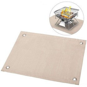 Resim Dianziye Ateşe Dayanıklı Cam Elyaf Mat - 60x80cm Bbq Ve Ocak Altı Koruma 310g Haki 