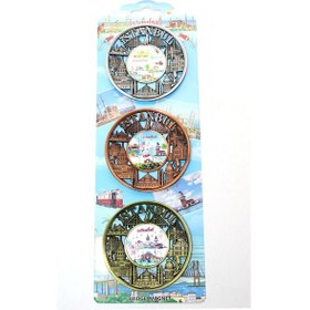 Resim İstanbul Temalı Metal Magnet 3'lü Set Spr2891 