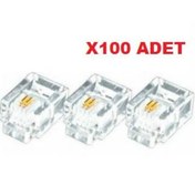 Resim Alfais 4839 Rj11 Jack Telefon Kablo Ucu Konnektörü 100 Adet 