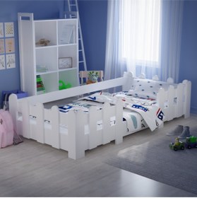 Resim Tuliplife Montessori Karyola Beyaz 90x190 Yatak Uyumlu Oval Kesim Çocuk Yatağı Tlp-104 