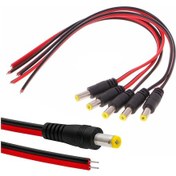 Resim 6 ADET 30 cm. JACK POWER CCTV JAK 5.5*1.7mm KAMERA ERKEK KABLO 