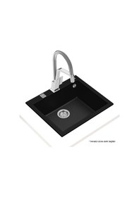 Resim Teka Forsquare 50.40 Tg Auto Black Granit Eviye. Tezgaha Sıfır 