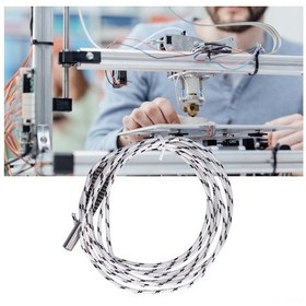 Resim Jeemson 3d Yazıcı Isıtma Borusu 50w 304 Paslanmaz Çelik Dc24v 350 C Mk8/v5/v6 Uyumlu 2m Kablo 