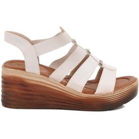 Resim Beyaz Kadın Topuklu Sandalet T-001 Z Beyaz 