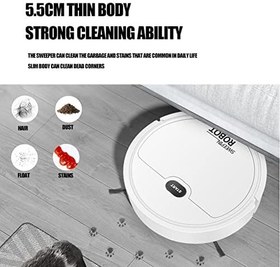 Resim Otomatik Robot Temizleyici 3'ü 1 Arada Akıllı Kablosuz Süpürme Temizleme Robotu Şarj Akıllı Ev Kaynağı-A 