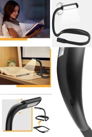 Resim Asfal 3 Renkli Boyuna Asılan Esnek Güçlü Ledli Şarjlı Ayarlanabilir Kitap Okuma Işığı Kitap Okuma Lambası 