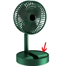 Resim Usb Şarj Edilebilir Sessiz Katlanabilir Elektrikli Vantilatör 3v Anahtarlı Yeşil 