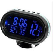 Resim Trendooze Termometresi Sıcaklık Seçenek Saati Saat Otomobil Otomatik Mavi Led Işıklı Göstergesi, Dijital Dc Çift Araç 12v Ox Mavi 