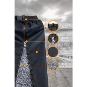 Resim Ankaflex Motosiklet Sürücü Sıvı ve Rüzgar Önleyici Pratik Kolay Giyim Diz Koruma Örtüsü Dizlik Yağmurluk 